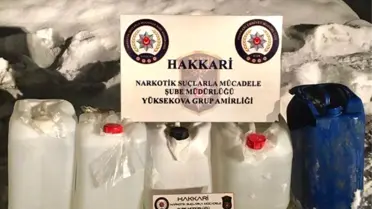 Yüksekova'da 102 Litre Asit Anhidrit Ele Geçirildi
