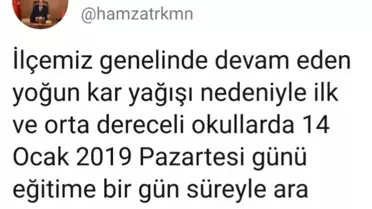 Çatak'ta Kar Tatili