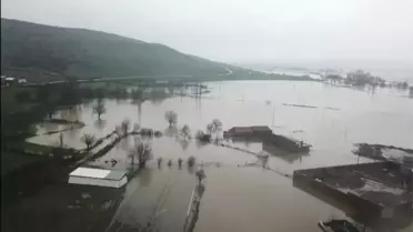Pirincin Başkentinde Ova Sular Altında Kaldı