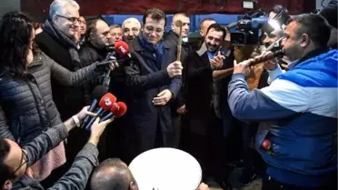 Hali Ziyaret Eden Ekrem İmamoğlu Davul ve Zurnalarla Karşılandı