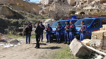 Kapadokya'da Peribacaları Yakınındaki Yapıların Yıkılması