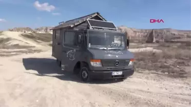 Nevşehir Fransız Aile, Ev Görünümlü Karavan ile Dünya Turuna Çıktı