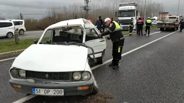 Samsun'da Kamyon Otomobile Çarptı: 1 Ölü