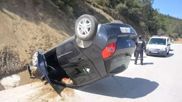 Takla Atan Araçtan Burnu Bile Kanadan Kurtuldu