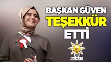 Kadın Kolları Başkanı Güven Teşekkür Etti