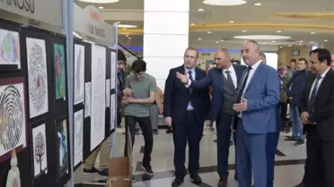 Sarıcakaya İmam Hatip Ortaokulu'ndan 'Karma Resim Sergisi'
