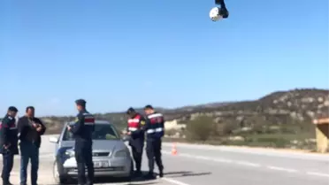 Jandarmadan Dronelu Trafik Uygulaması