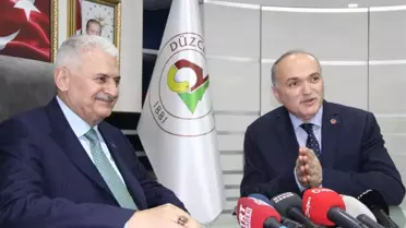 Binali Yıldırım, Başkan Özlü'yü Tebrik İçin Düzce'ye Geldi