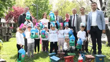 Anaokulu Öğrencilerinden Kuşlar İçin Yuva ve Mama Kabı