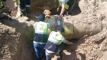 Boru Patladı, Sular Metrelerce Havaya Fışkırdı