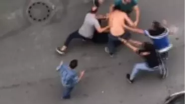 Bomonti'de Tekme ve Yumruklu Kavga Kamerada