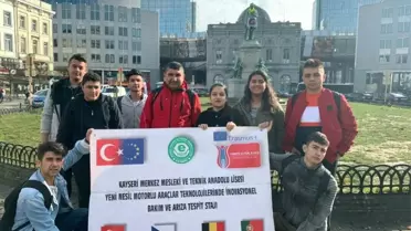 Kayserili Öğrenciler Belçika'da Motor Bakım Stajı Yaptı