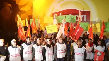 Arhavi'de Çay Fabrikası Çalışanlarından Eylem