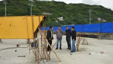 Tsyd Trabzon Şubesi, Çift Yönlü Tribün İnşaatını İnceledi