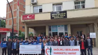 Biga'da Sağlıklı Beslenme Hareketli Hayat Yürüyüşü Yapıldı