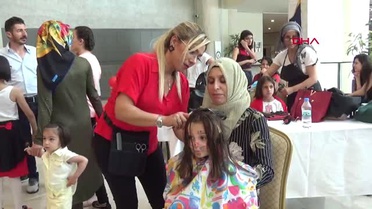 Antalya Gönül Köprüsü'nde Çocukların Saç Bakımı Yapıldı