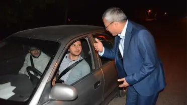 Vali Deniz, bayram öncesi trafik uygulama noktalarını inceledi