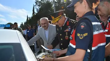 Korgeneral Çitil, Vali Köşger ile birlikte Aydın'da bayram trafiğini denetledi
