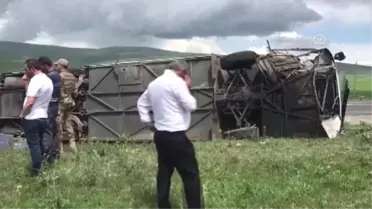 Yolcu otobüsü devrildi: 6 yaralı