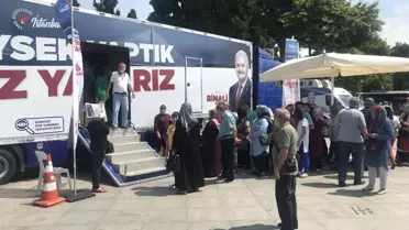 Beşiktaş'ta vatandaşlara ücretsiz göz taraması başladı