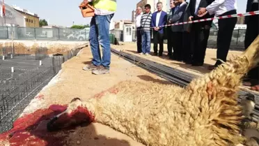 Kızıltepe'de 3 bin kişilik caminin temeli dualarla atıldı