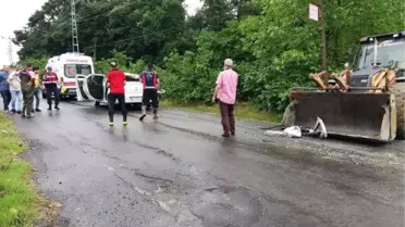 Otomobil iş makinesi ile çarpıştı: 1 ölü, 1 yaralı