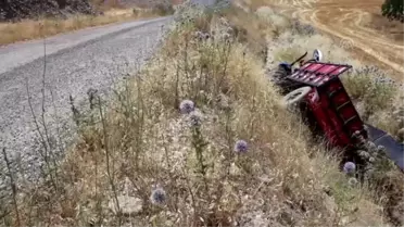 Traktör devrildi: 2 yaralı