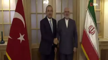 Bakan Çavuşoğlu, Cevad Zarif'le bir araya geldi