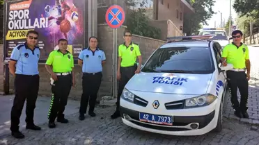Bozkır'da trafik ve zabıta ekiplerinden 'trafikte yaya önceliği' denetimi