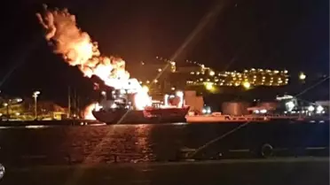 Aliağa Limanı'ndaki gemide patlama: 1 ölü, 15 yaralı