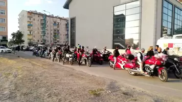 100 motorla düğün konvoyu