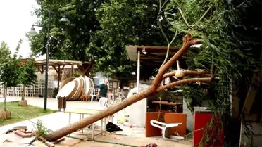 Sarıgöl'de fırtına etkili oldu