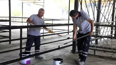 Efeler Belediyesi Hayvan Pazarı'nda bakım ve onarım çalışması başlattı