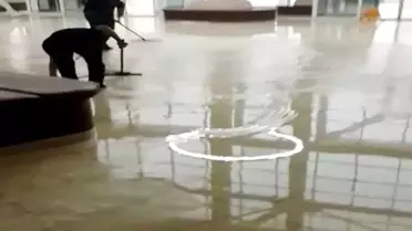 Muğla'da yağmur yağdı, hastane su altında kaldı