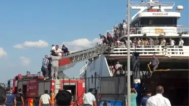 Çanakkale'de feribotta korkutan yangın (2)