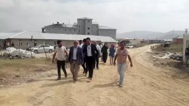 Başkanı Ensari, yapımı devam eden hastane inşaatını ziyaret etti