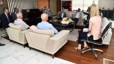 Esnaf odası başkanlarından Başkan Ergün'e ziyaret