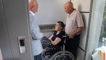 Belediyeden engelli Havva için asansör