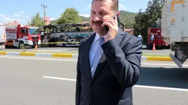 Otobüsteki yangının kahve makinesinden çıktığı öğrenildi