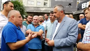 Bafra'da dolmuşçuların hat tepkisi