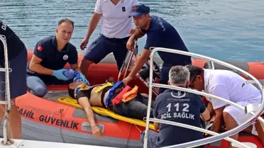 Falezlerden atlayan genç ağır yaralandı