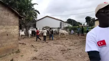 Cansuyu Derneği Togo'da kurban eti dağıttı
