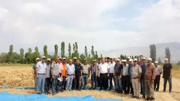Erzincan'da kuru fasulye çeşidinin demonstrasyon hasadı yapıldı