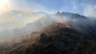 Ardahan Şeytan Kalesi'nde mera yangını