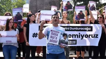 Emine Bulut cinayeti protestosuna Rabia Naz Vatan'ın babası da katıldı