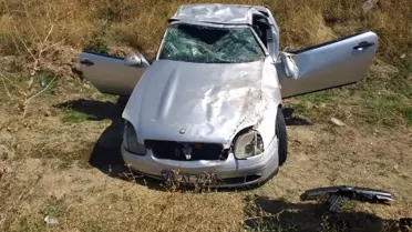 Ankara'da lüks otomobil takla attı: 1 yaralı