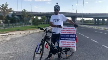 İşine geri dönmek için bisikleti ile 600 kilometre yol gidecek