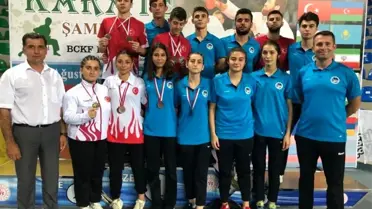 Büyükşehirli karateciler Rize'de madalyaları topladı