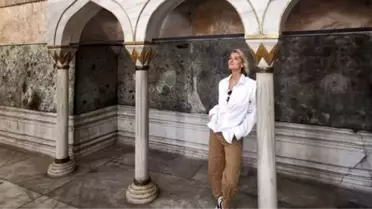 Ayasofya'yı ziyaret eden Didem Soydan'ın paylaşımlarına beğeni yağdı