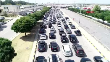 Edirne kapıkule ve ipsala'da gurbetçi yoğunluğu